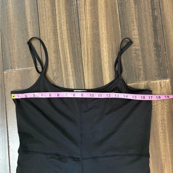 Ardene Basics Black Bodysuit Shorts Romper Thin Spaghetti Straps Scoop Neck Plus - Picture 2 of 9